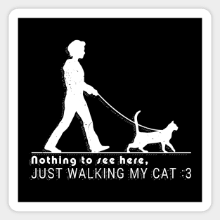 Just Walking my Cat Sticker